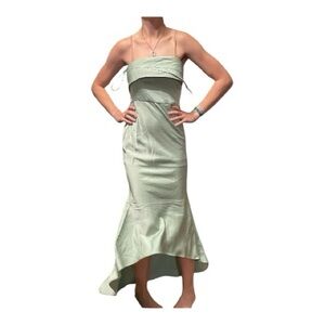 XS Light Green Strapless Dress